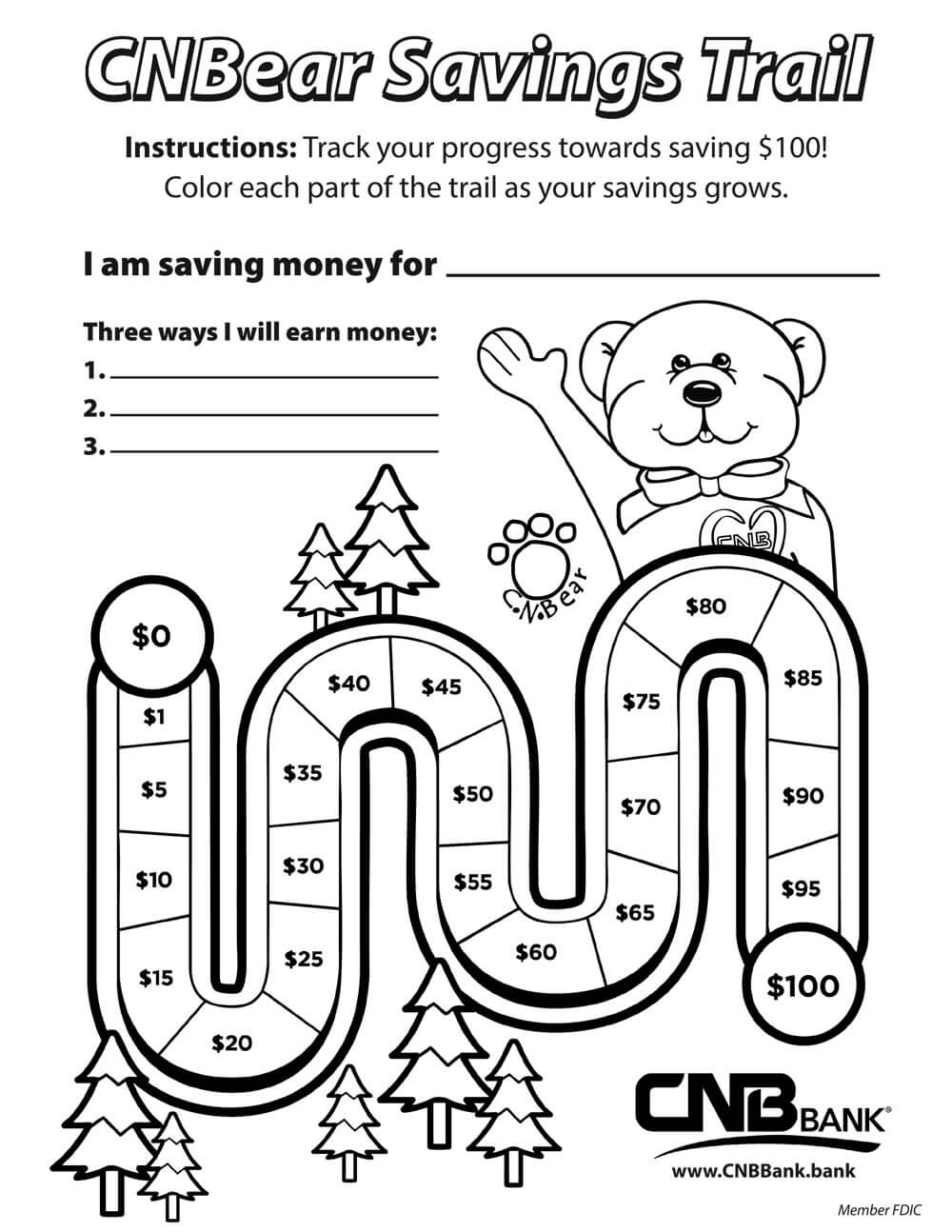 Savings Trail Coloring Page